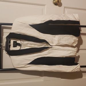 Black and white blazer